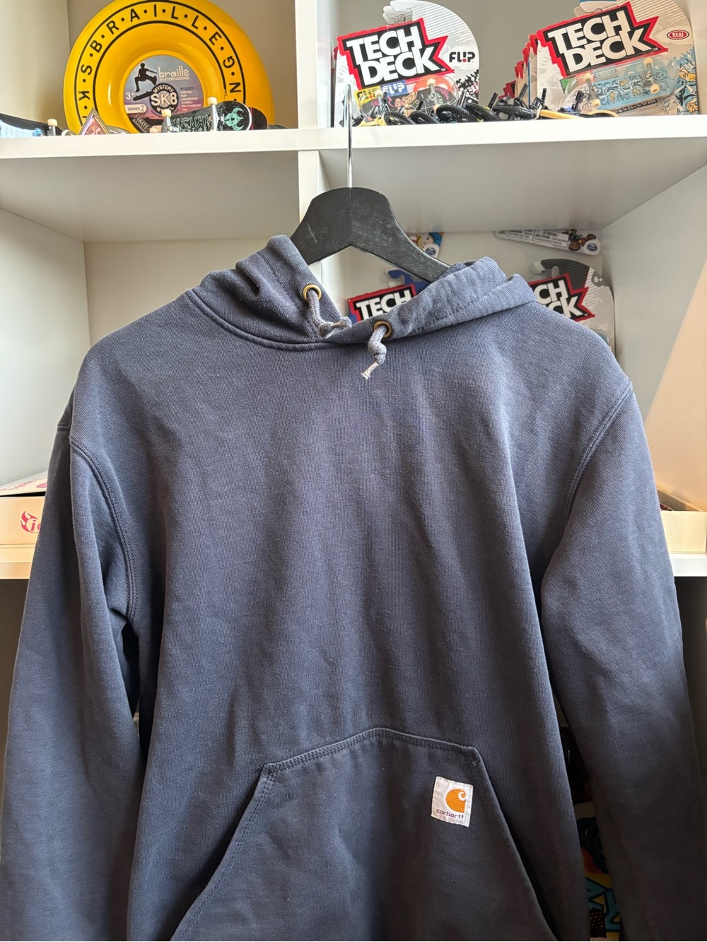 Carhartt Navy Blue Pullover Hoodie with Front Pocket